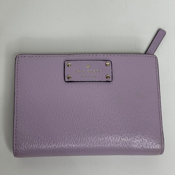 kate spade Handbags - Kate Spade New York Lavender Purple Pebbled Leather Bifold Wallet ID Window